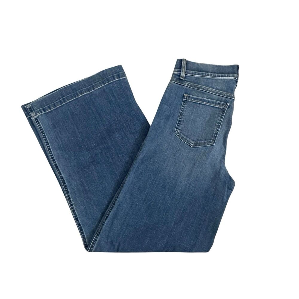 SPANX Seamed Front Wide Leg Vintage Indigo Pull-on Jeans 20407Q Small Petite